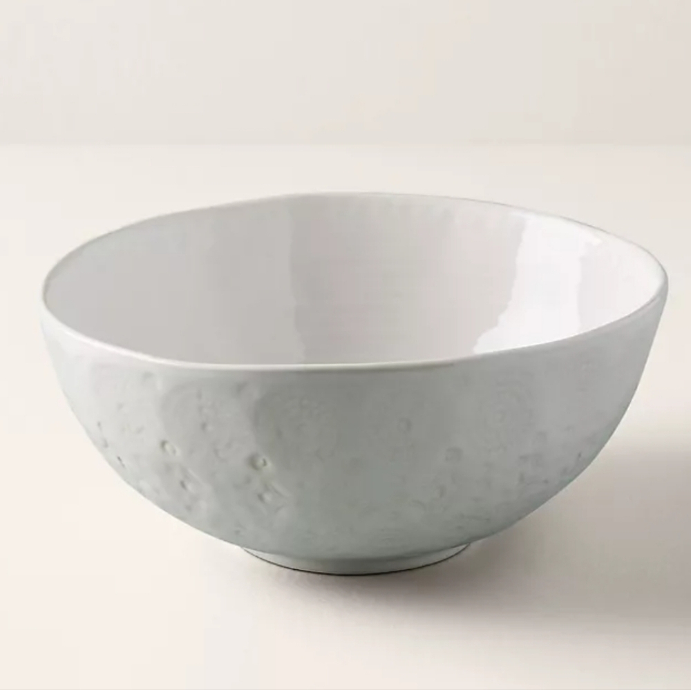 Anthropologie Old Havana Serving Bowl - white